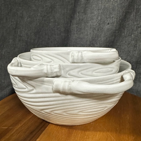 White Ceramic Bowls Set Temptations - Picture 7 of 13